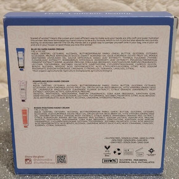 Skin & Co Roma 3 Pc Hand Cream Set Travel Sizes 3 Scents Oh My Hands New Sealed - Picture 2 of 10